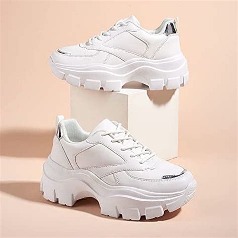 chunky white sneakers for women.